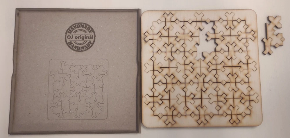 Fraktální puzzle Sněhová vločka