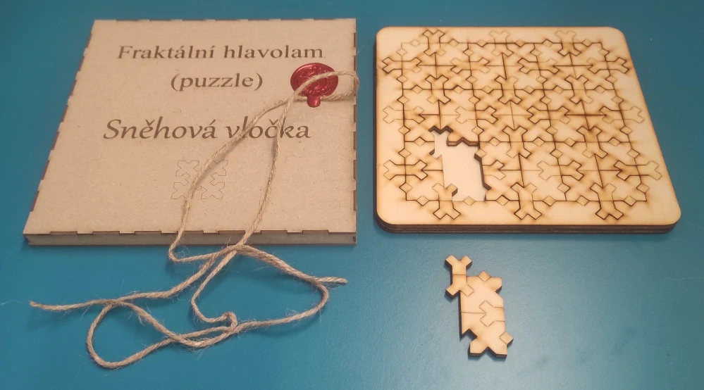 Fraktální puzzle Sněhová vločka