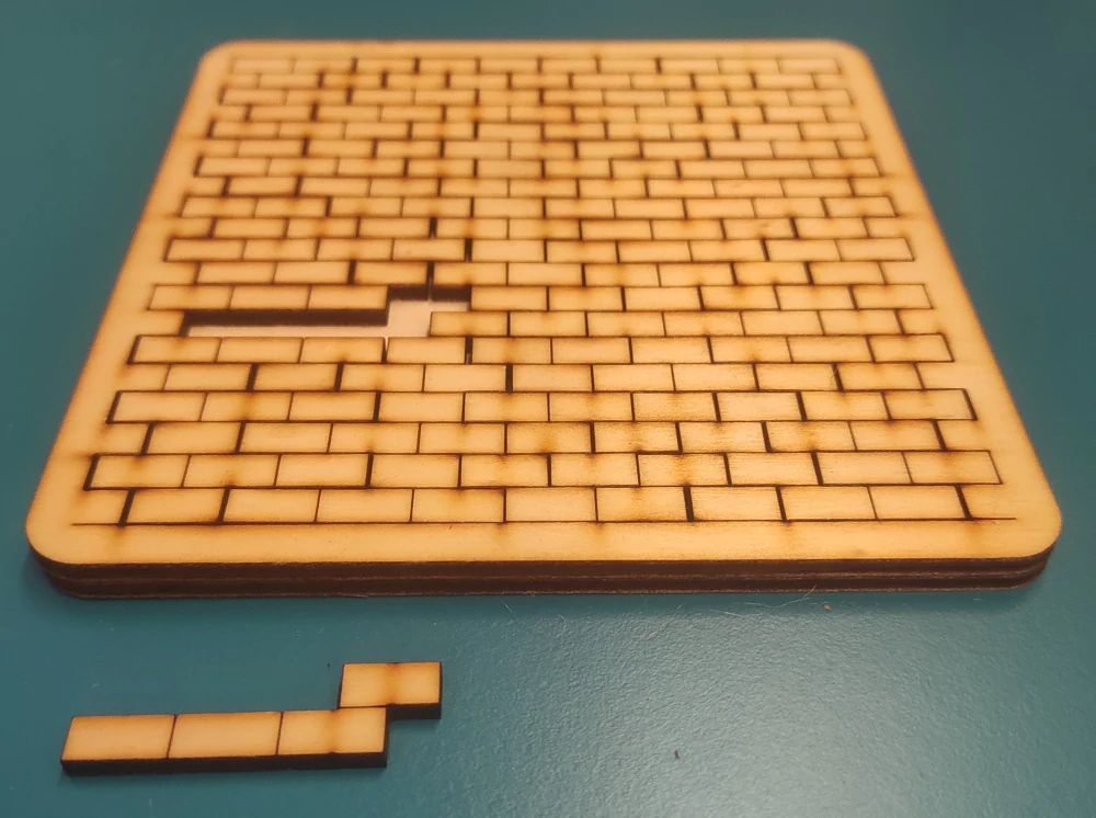 Fraktální puzzle Cihlová zeď