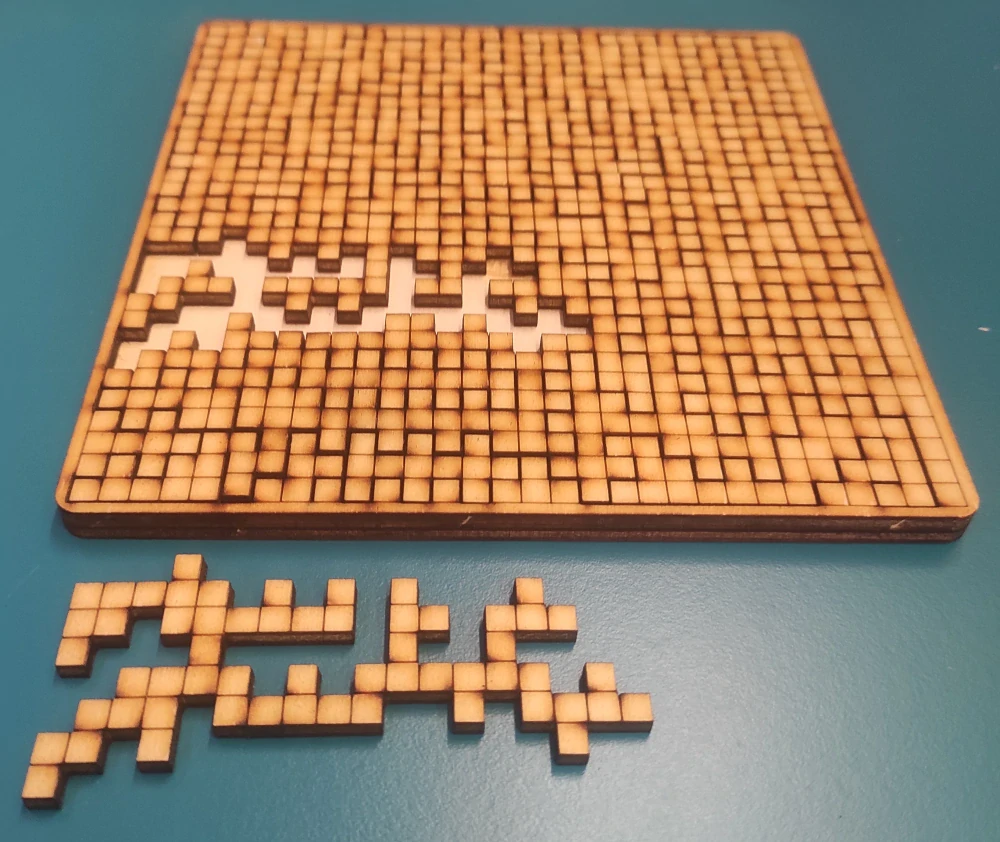 Fraktální puzzle Čtverce
