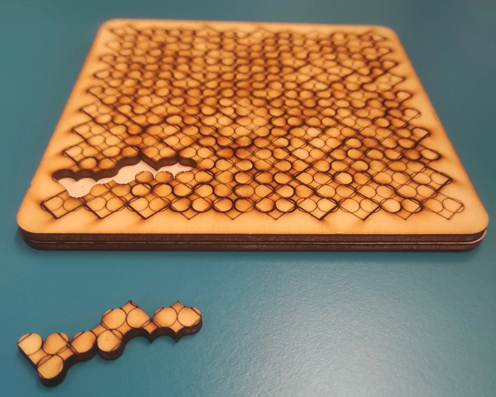 Fraktální puzzle Kolečka s čtverci