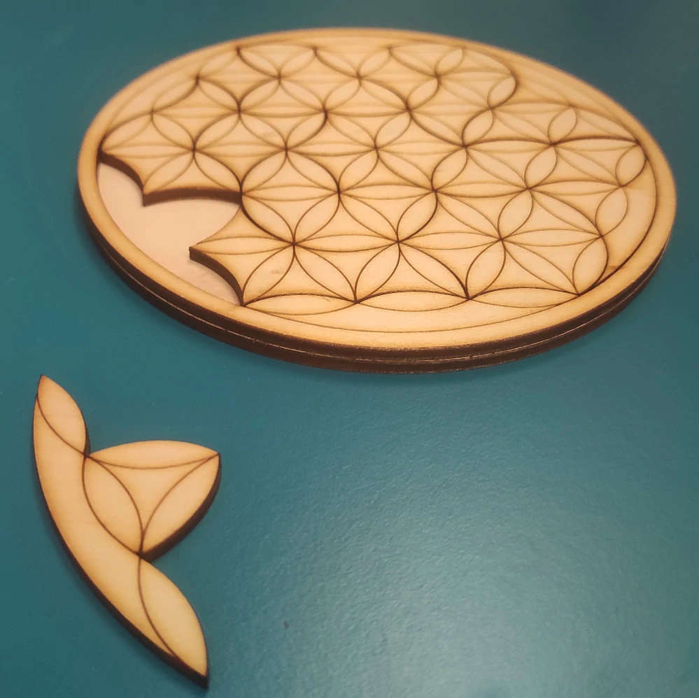 Fraktální puzzle Květ života