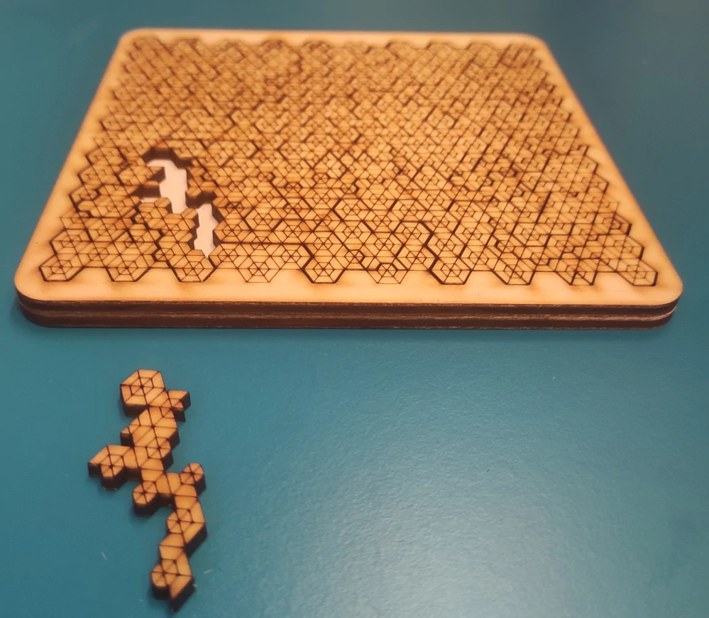 Fraktální puzzle Pavučina