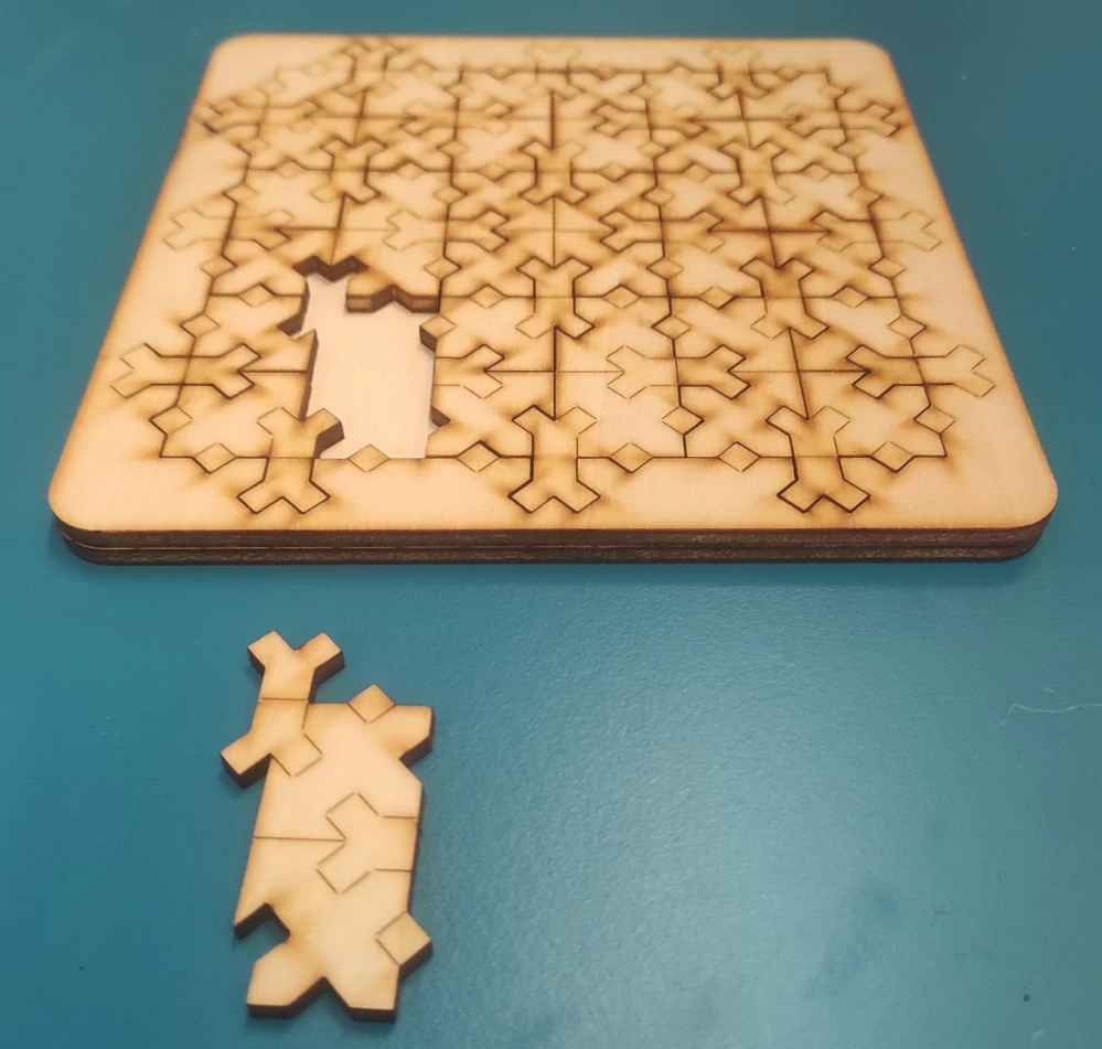 Fraktální puzzle Sněhová vločka