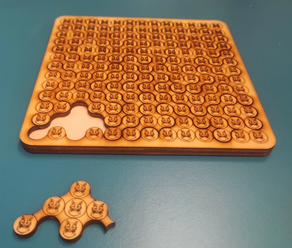 Fraktální puzzle Kočičí hlavy